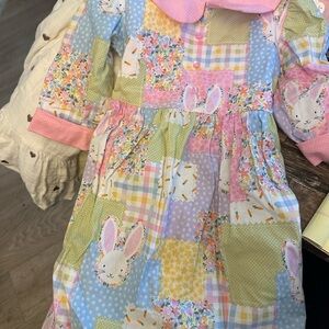 Pastel Patchwork Bunny Dress hand made